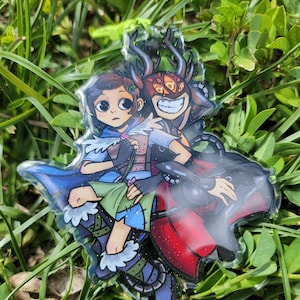 Marcy and Darcy Glitter Keychain