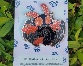 Mothman Cryptid Glitter Hard Enamel Pin