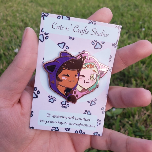 Luz and Amity Kitty Cat Enamel Pin Lumity