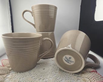 Gordon Ramsay Royal Doulton Maze mugs, Set of 4, Taupe