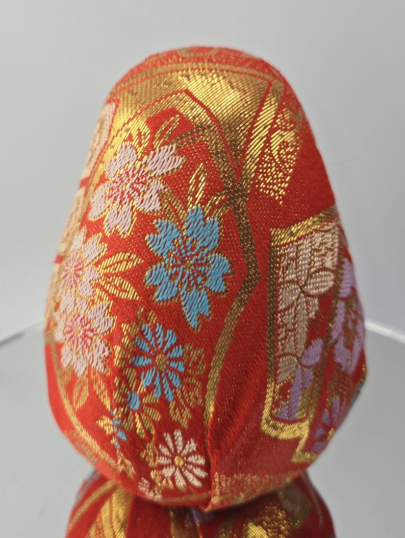 Vintage Daruma Doll: Japanese Roly Poly With Red Kimono - Etsy