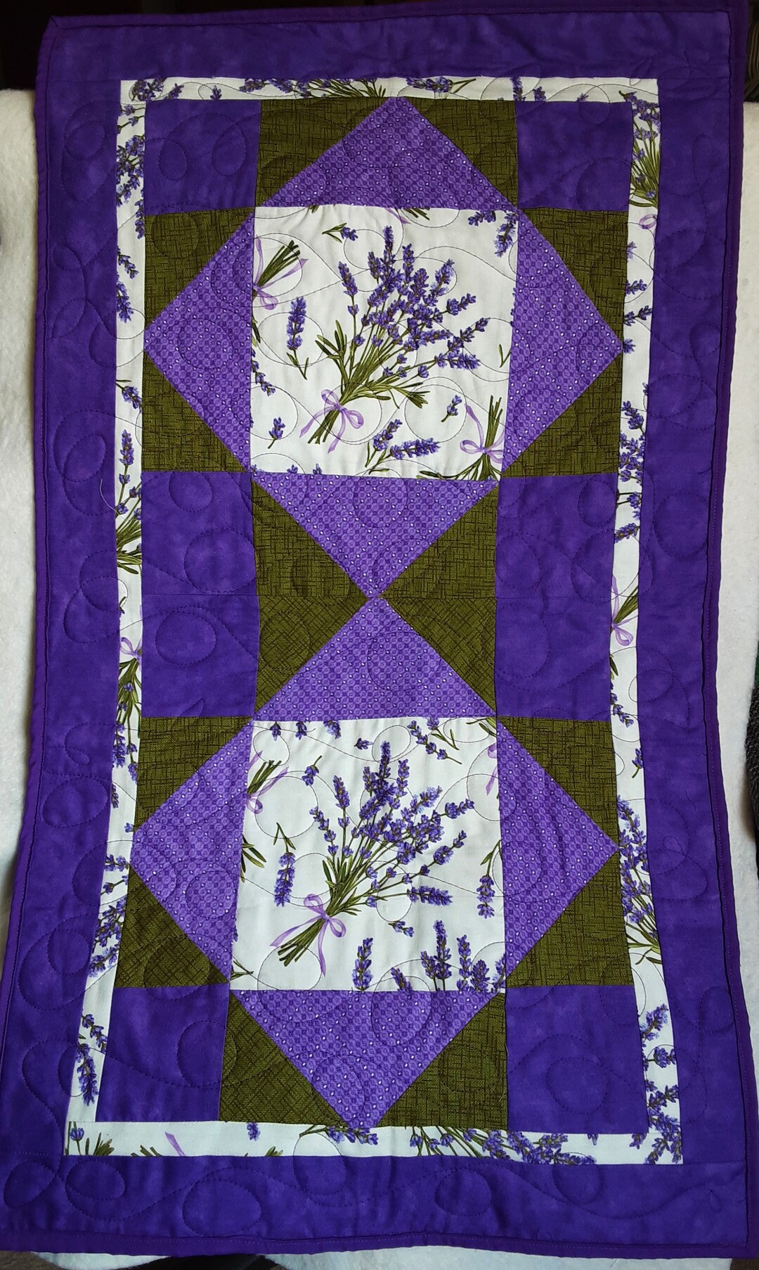 Lavender Table Runner Etsy