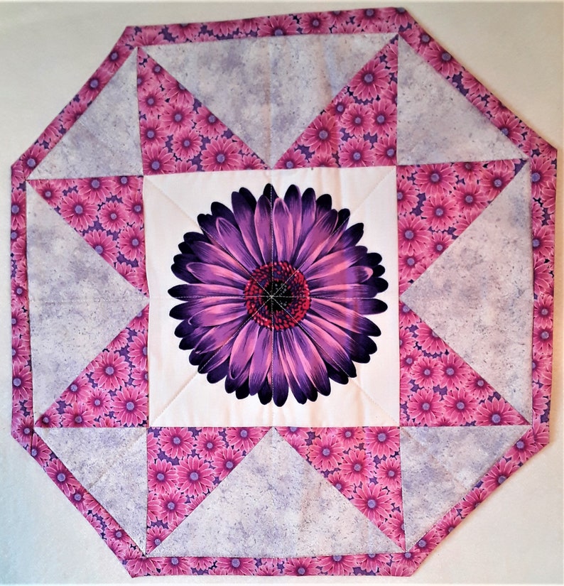 Pink and Purple Flower Table Topper