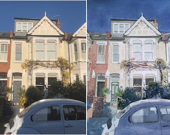 Turn Your Photo into a Beautiful Watercolor House Portrait