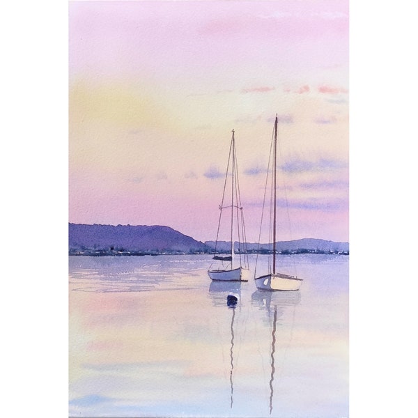 Peinture de voilier peinture marine peinture aquarelle mer