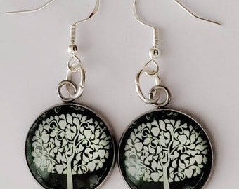 Earrings - Moonflower Tree