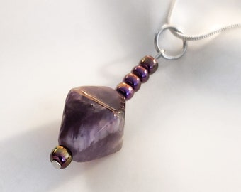 Necklace - Chevron Amethyst