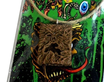 Necronomicon Book Handmade Necklace, Horror Pendant
