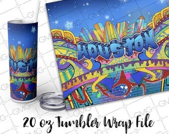 Houston Graffiti Tumbler Wrap