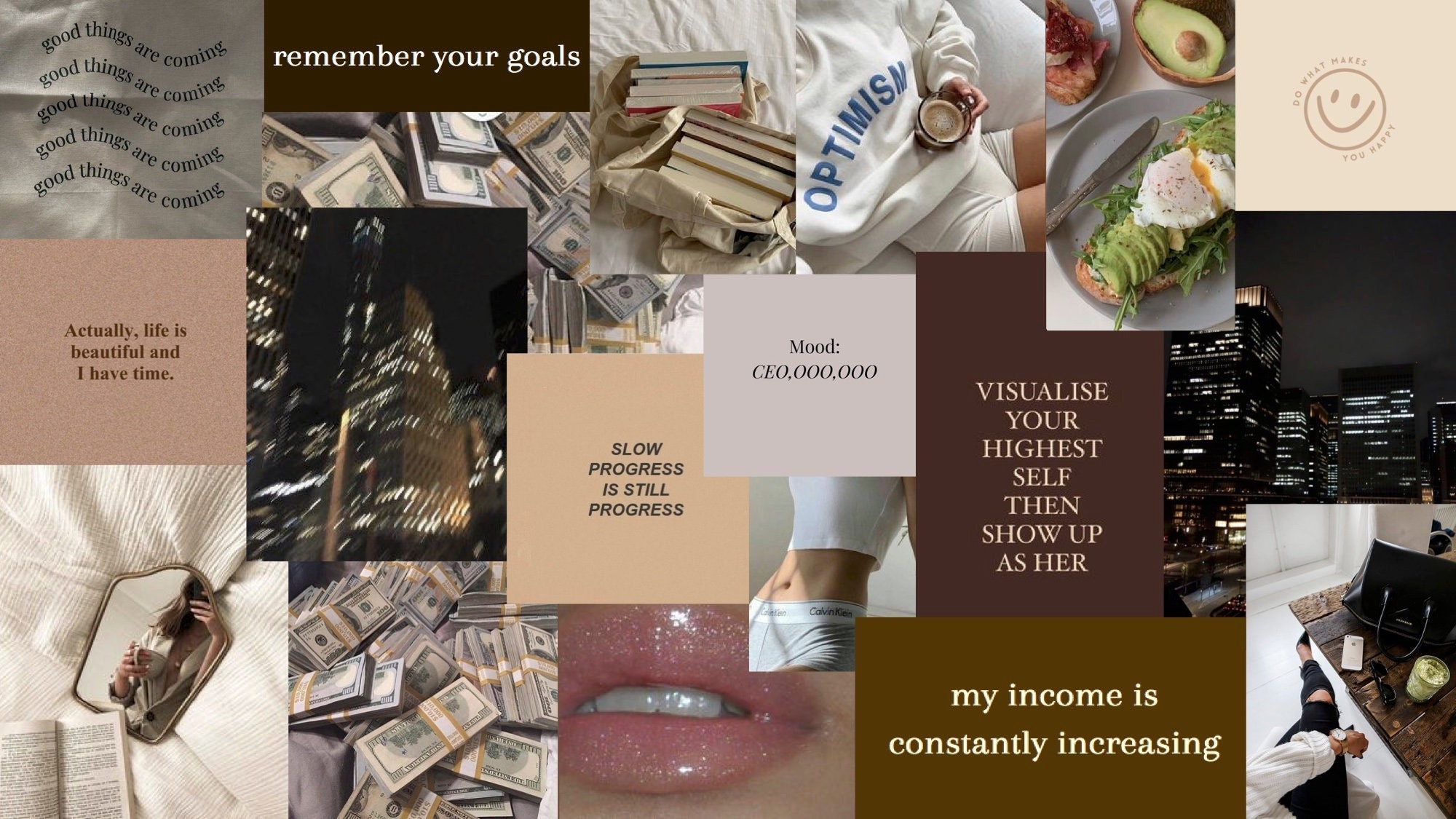 Girl Boss Vision Board, Digital Product, Downloadable Vision Board ...