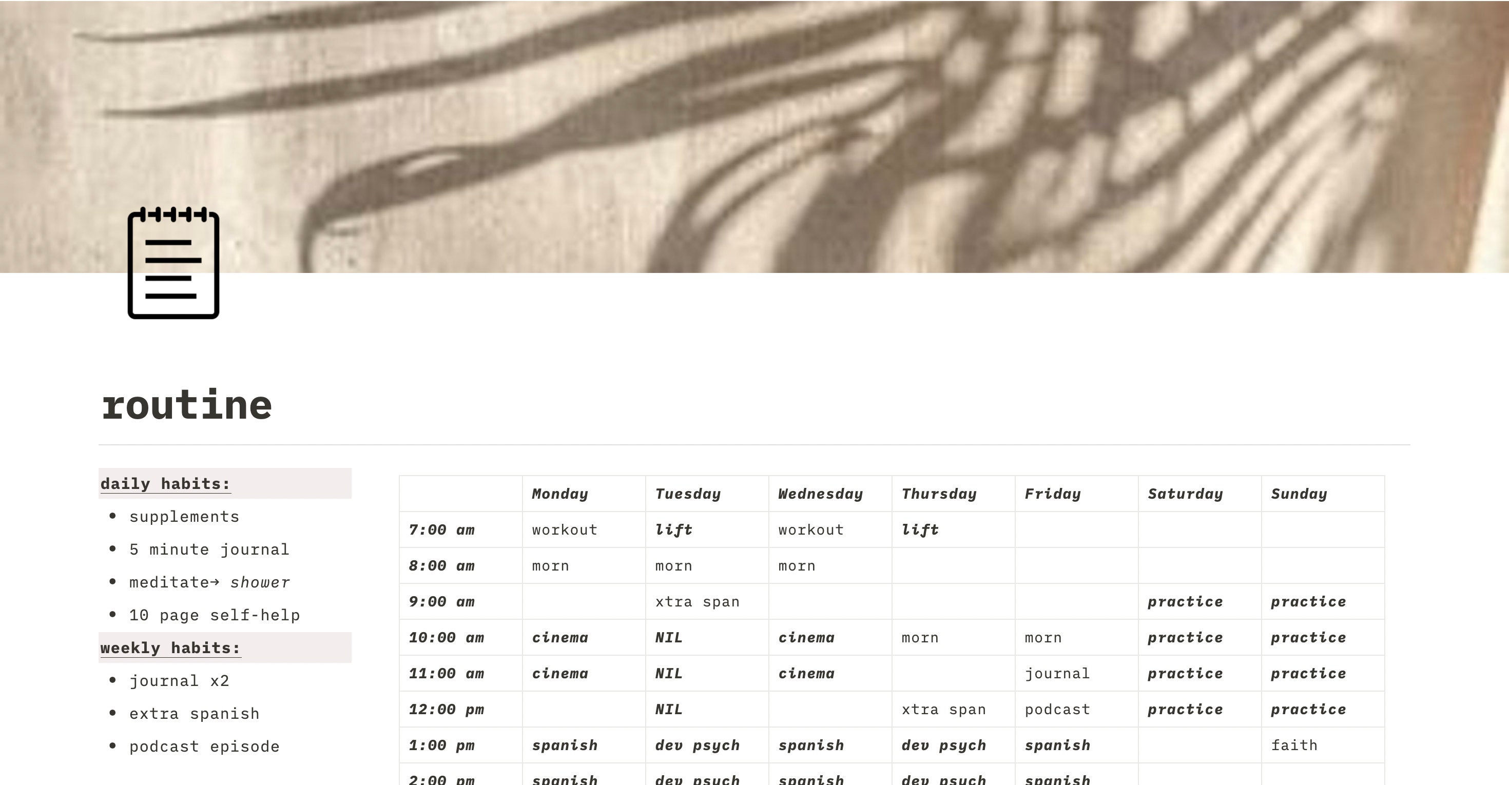 Develop a Routine Notion Template, Build a Routine Notion Template ...