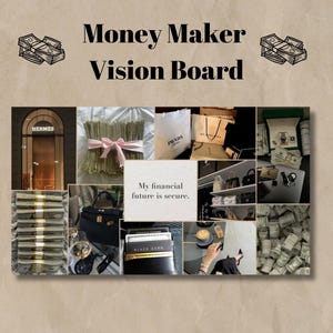 Money Maker Digital Vision Board, Digital Manifestation, Daily Manifestation, Law of Attraction, Goal Mapping, Money Attraction