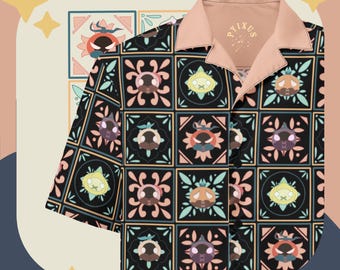 Final Fantasy Mandragora Button Up Shirt (Pink)