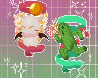 Moogle & Cactaur Final Fantasy Stickers