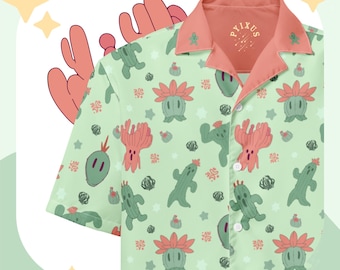 Cactaur Final Fantasy Button Up Shirt