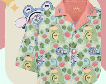 Politoed Water-Trainer Button Up Shirt
