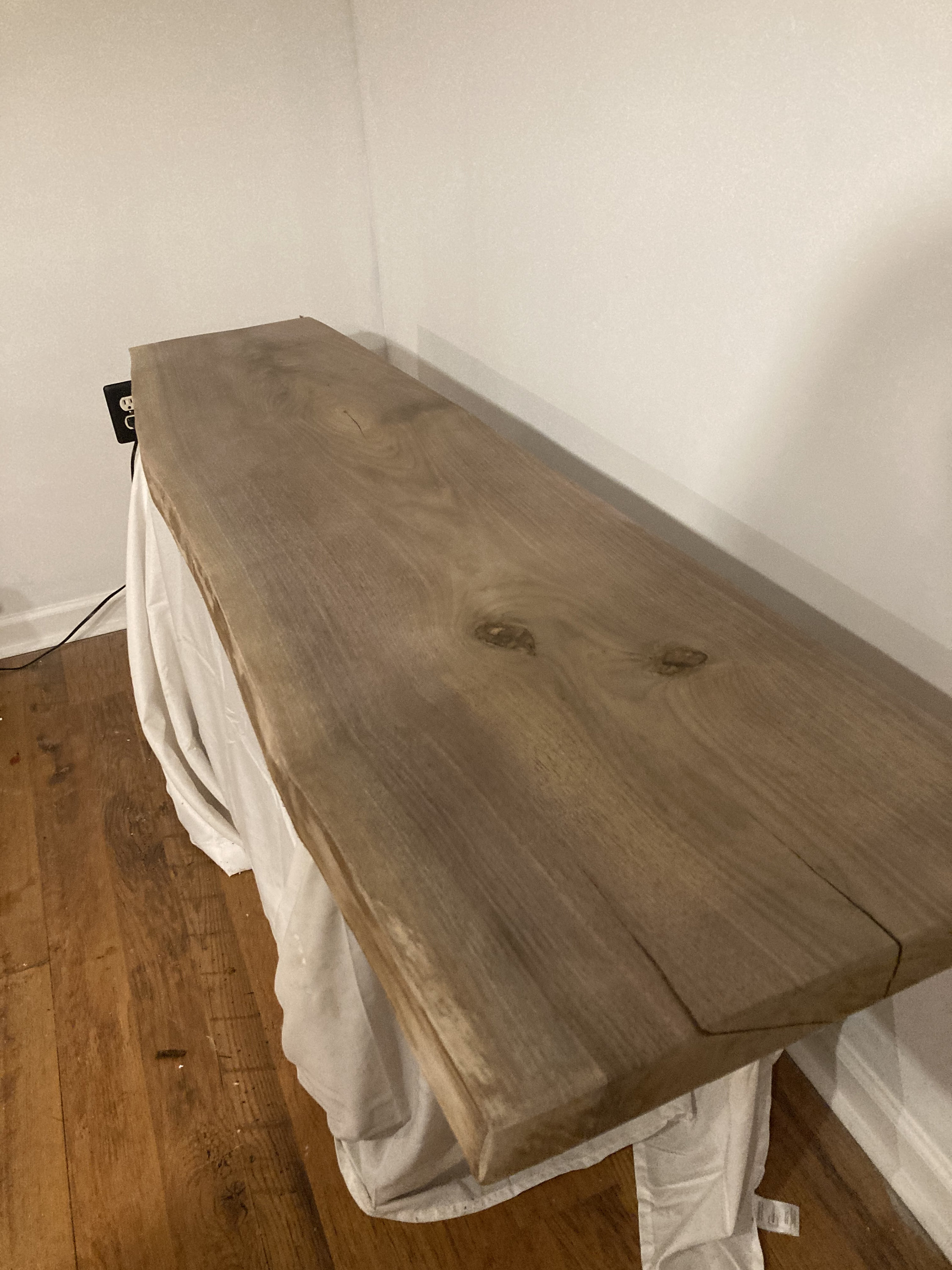 Walnut Live Edge Board 62 by 18 to 13 wide 2 Inches. Etsy