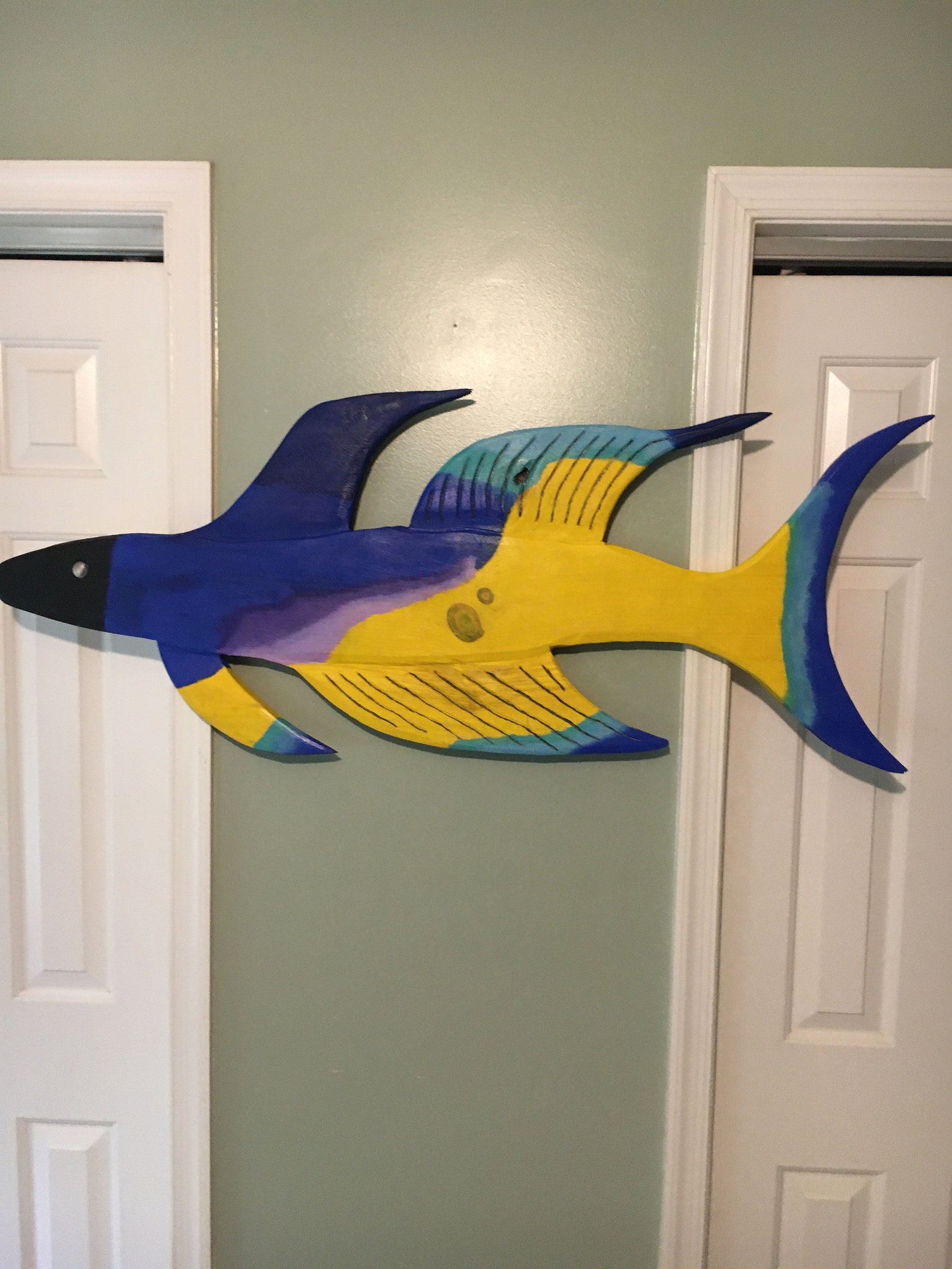 Tropical Fish Wall Hanging Beach Decor 45 by 18 inches Etsy