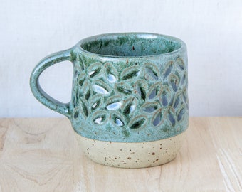 Carved Mug - Greenstone