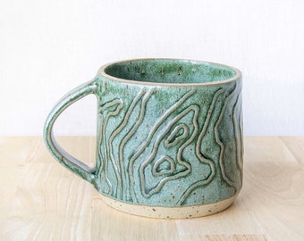 Topographic Mug Green