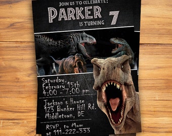 Jurassic World Invitation / Jurassic World Birthday Invitation / Jurassic Wold / Jurassic World Party / Jurassic World Card / Jurassic Park