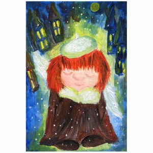 クリスマスポストカード3枚セット/天使/イラストポストカード/