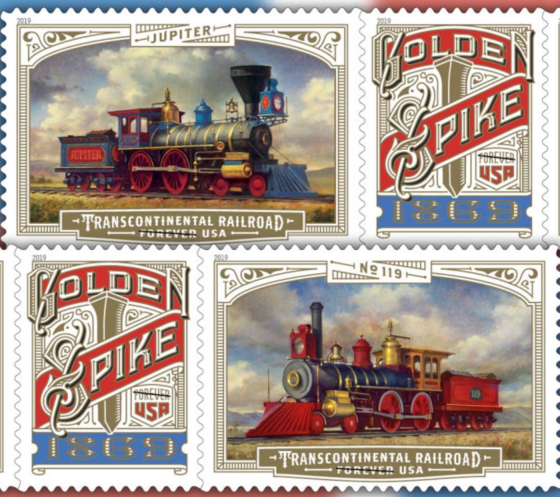Transcontinental Railroad stamps/ forever stamps / railroad Etsy