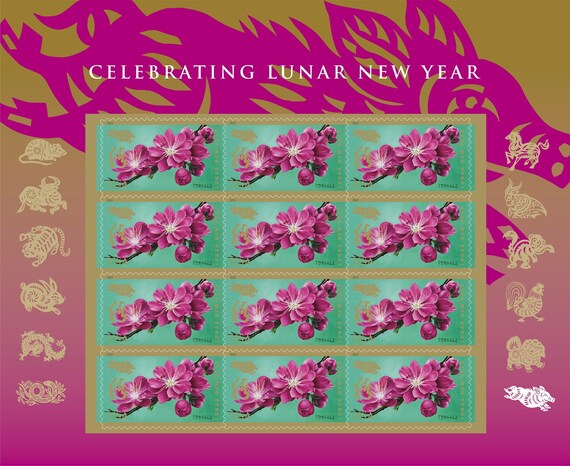 Celebrating Lunar New Year Year Of The Boar Forever Stamps Etsy