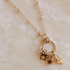 14K Gold Filled Charm Necklace • Custom Gold Charm Necklace • Personalized Charm Necklace • Minimal Gold Jewelry Gift