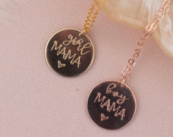 Girl mom necklace, boy mom necklace, mom necklace for women, gifts for women, mama necklace, mom jewelry, dainty necklace, mothers day gift