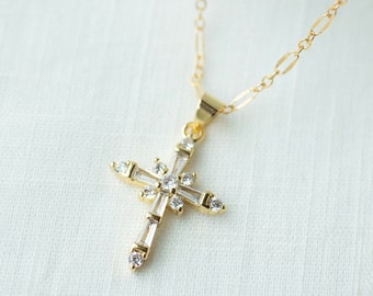 Dainty cross necklace, cross necklace women, gifts for women, necklaces for women, cross jewelry, dainty jewelry, mothers day gift