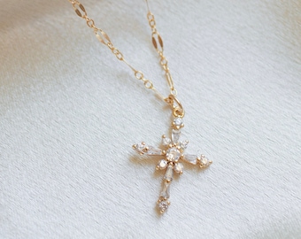 Dainty cross necklace, cross necklace women, gifts for women, necklaces for women, cross jewelry, dainty jewelry, mothers day gift