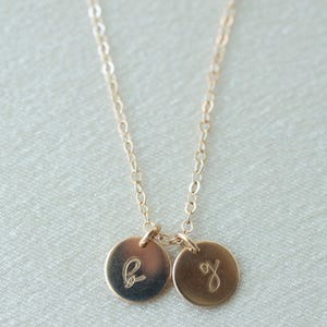 Personalized initial necklace, initial necklace for mom, new mom gift, gifts for women, custom disc necklace, mothers day gift, birth gift