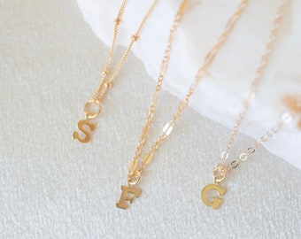 Gold filled initial necklace, gold filled necklace, name necklace, initial necklace, layering necklace, gift for her, letter necklace