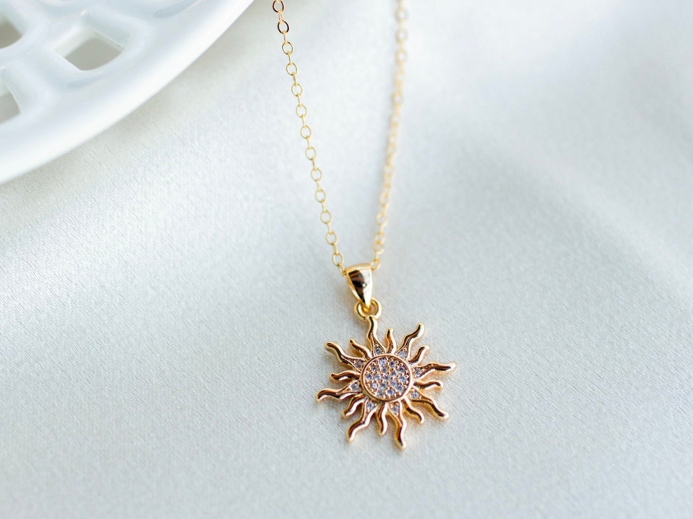 Sun Necklace Sunshine Necklace Sun 