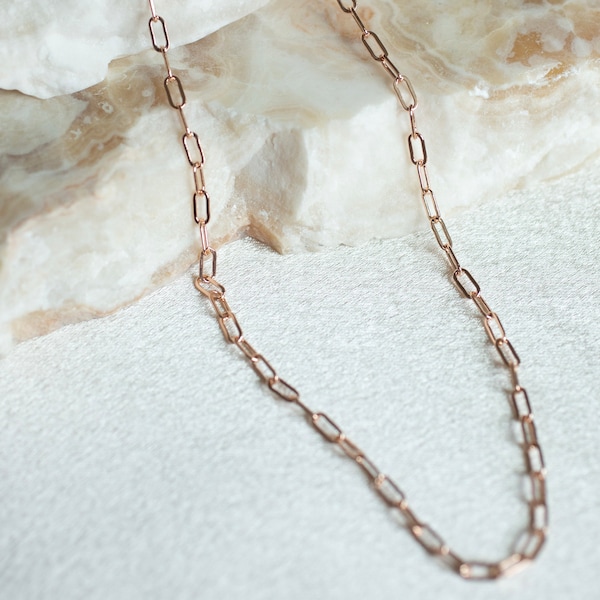 Rose Gold Necklace - Etsy