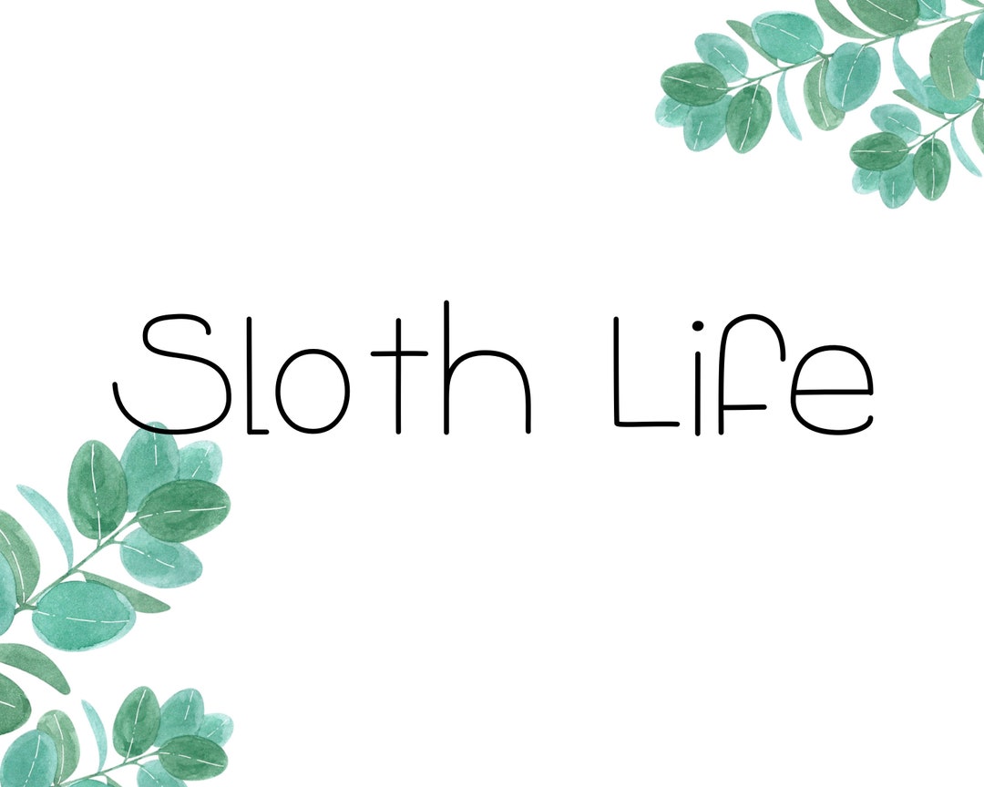 Sloth Life - Slim Sans Serif Font, TTF and OTF Font Download ...