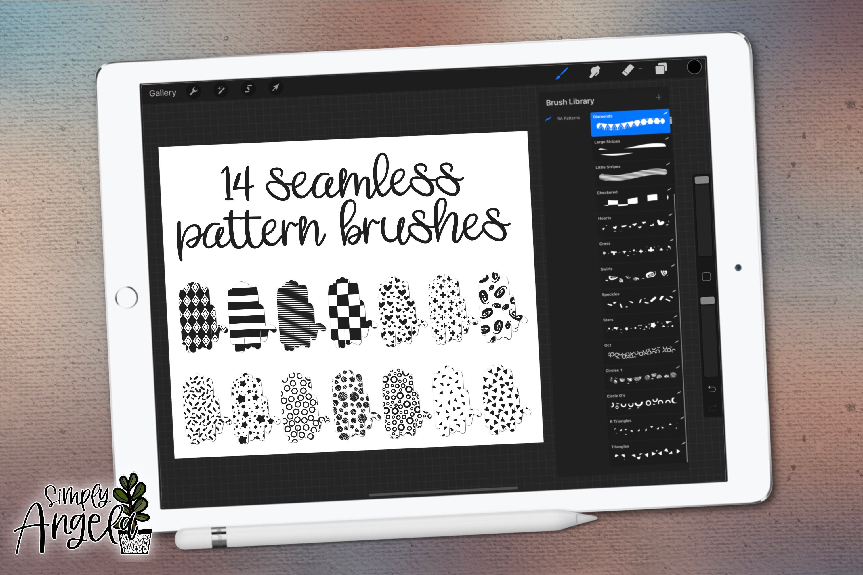 Procreate Pattern Brush Bundle, Procreate Add-on Brush Pack, Procreate ...