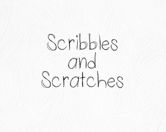 Scribbles and Scratches Font, A Handwritten Specialty Font, Fonts for Crafts