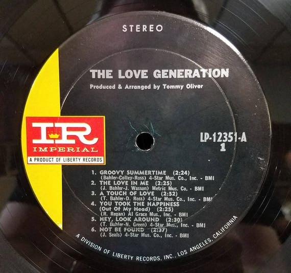 The Love Generation Imperial/Liberty Records 12351 Groovy | Etsy