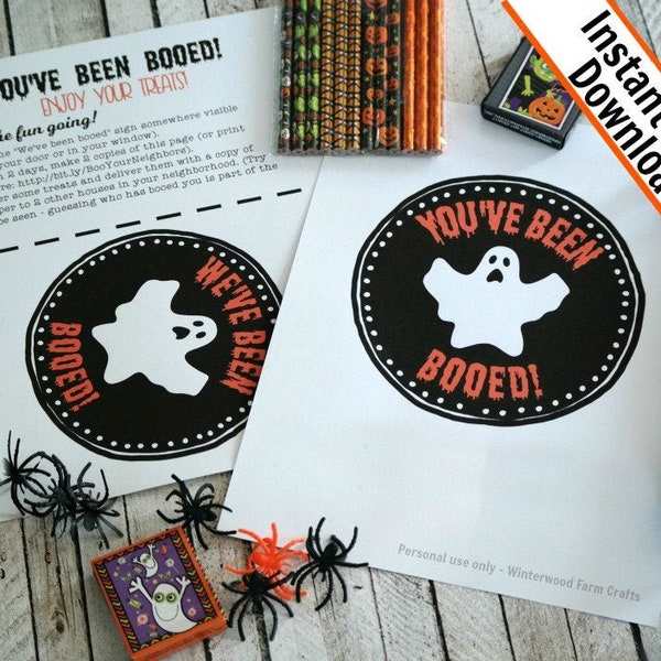 We've Been Booed - Boo Your Neighbors Printable Sign Kit