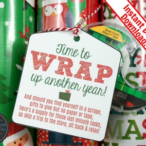 Idee regalo last minute per insegnanti: etichette stampabili per confezioni regalo - basta aggiungere nastro adesivo e carta da regalo!