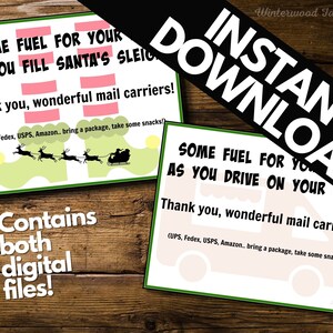 Mail Carrier Snack Bucket Thank You Sign | Printable Sign Pack | Instant Download | Pay It Forward Gift Idea for Holidays