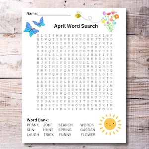 April Fools Impossible Word Search | Funny Printable Prank for Teachers | Kid Prank | Instant Download | Print at Home Joke for Students