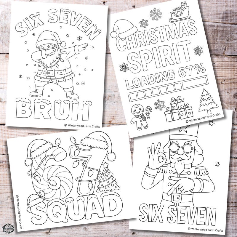 Six Seven Coloring Page - Etsy