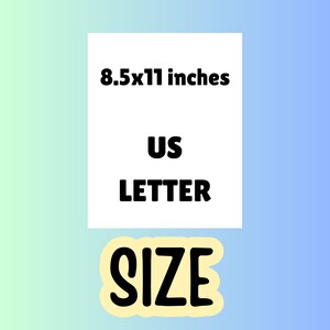 Puede incluir: Rect&aacute;ngulo blanco con texto negro que dice "8.5x11 inches US LETTER SIZE".