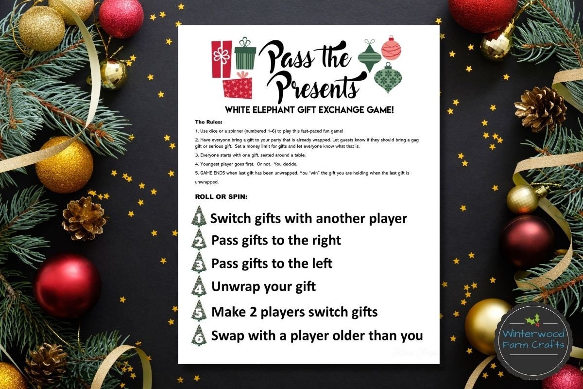 The Gift Exchange Dice Game: How to Play - White Elephant Rules