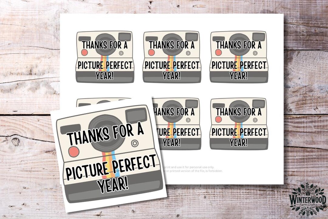 Perfect Tags Printable Picture Perfect Year Tags | End of Year Teacher Gift Tags ...