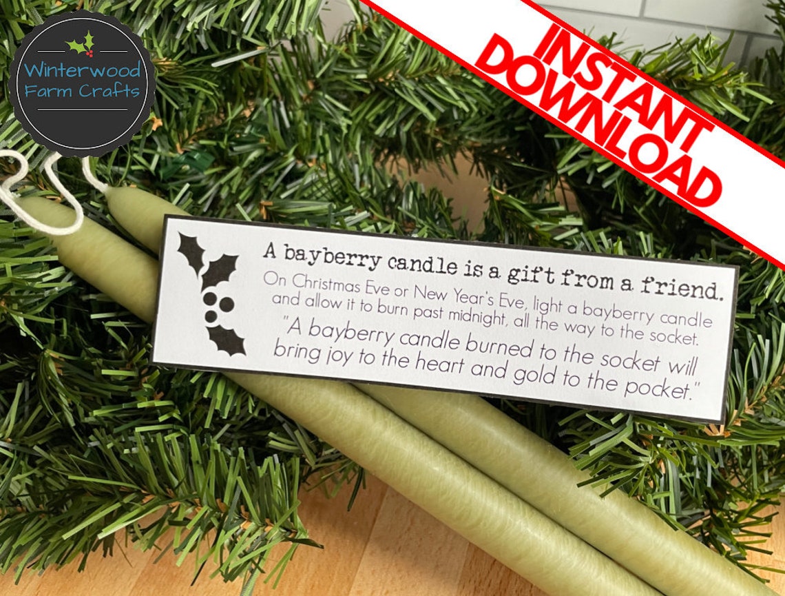Printable Bayberry Candle Poem Saying Christmas Tradition New Year #39 s Printable Bayberry Candle Poem Saying Christmas Tradition New Year #39 s