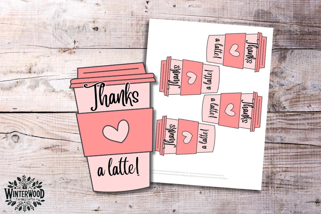 Thanks a Latte Printable Coffee Gift Tags | Teacher & Staff ...